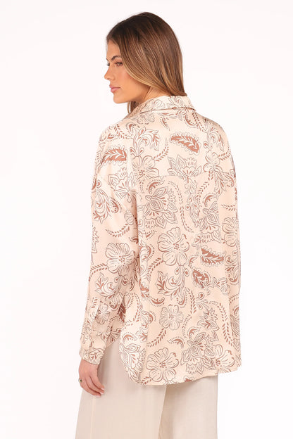 Rosalie Shirt Brown Paisley