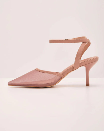 Surien Mesh Pointed Toe Heels