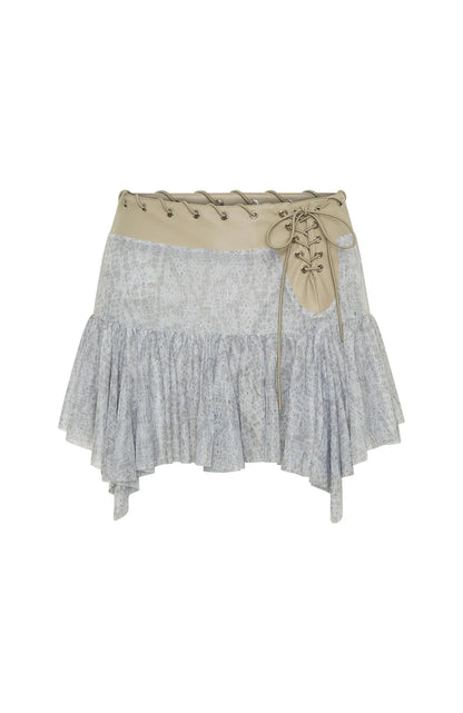 Dancing In Circles Mini Skirt Halo Mist