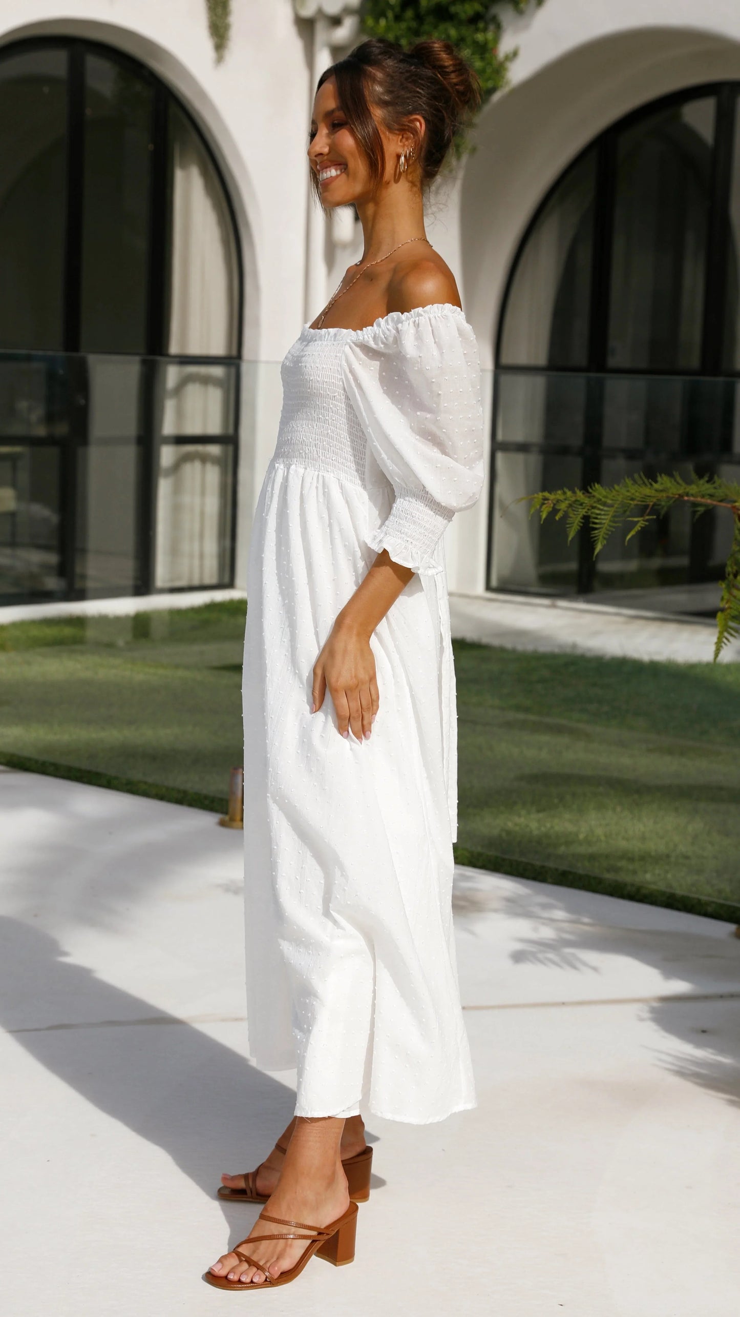 Cierra Midi Dress White