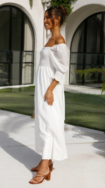 Cierra Midi Dress White