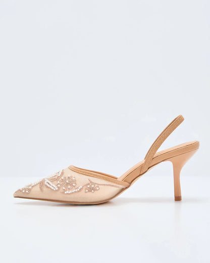Early Exit Embellished Slingback Heels
