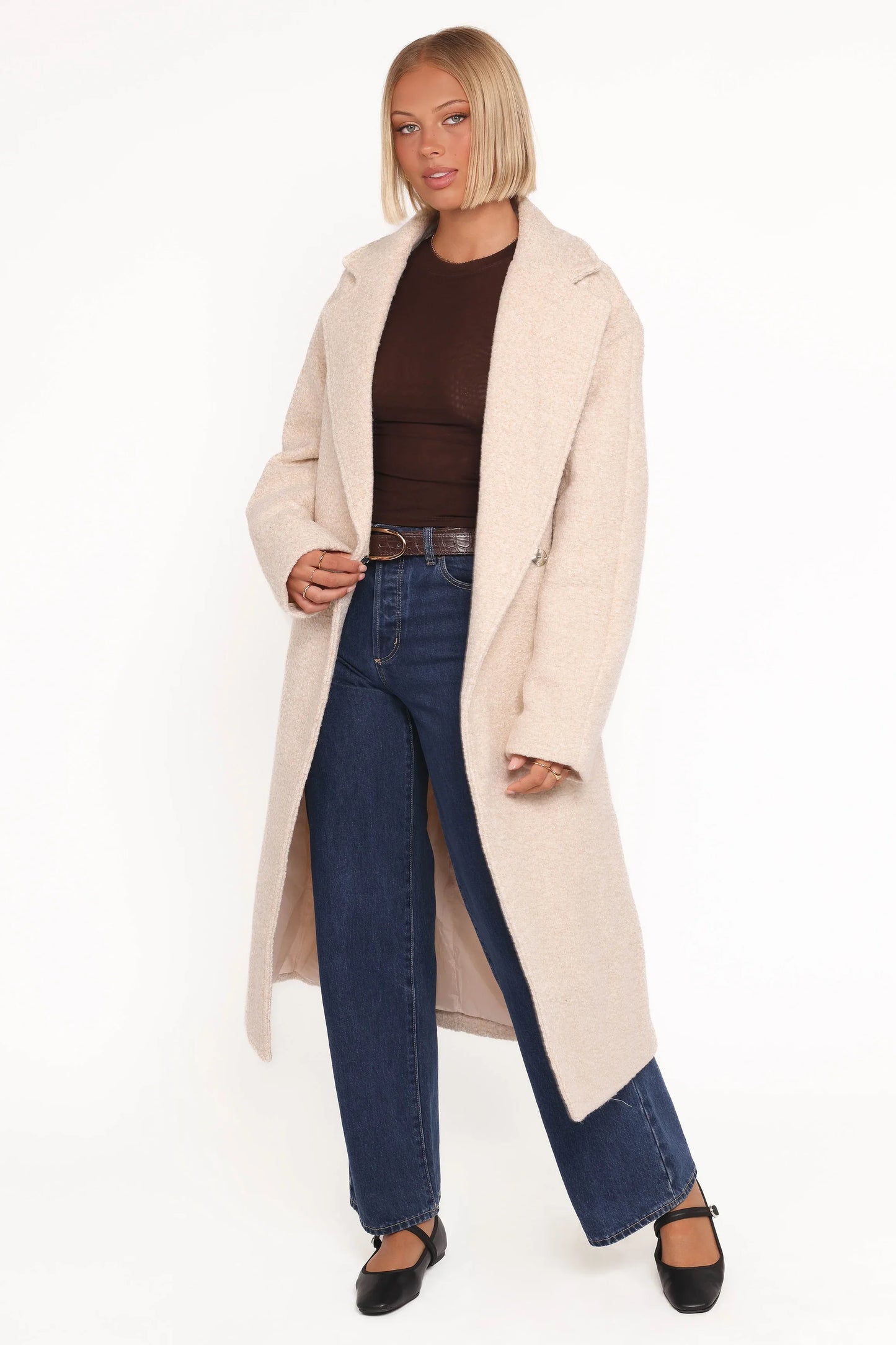 Goodie Shearling Coat Cream