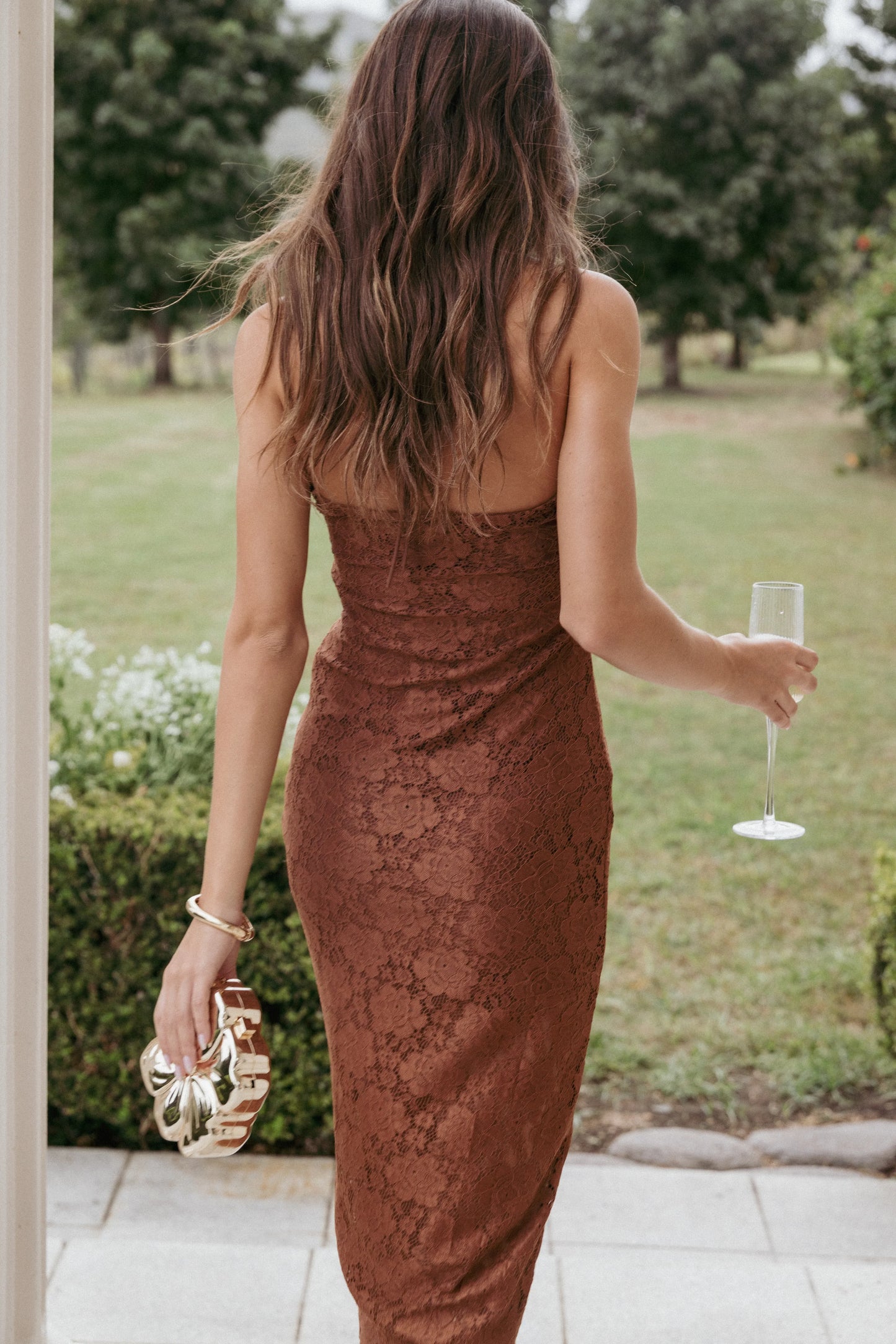 Tucker Midi Dress Brown