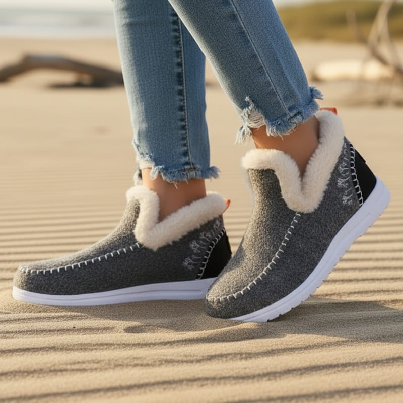 Winter Faux Fur Lined Casual Ankle Boots